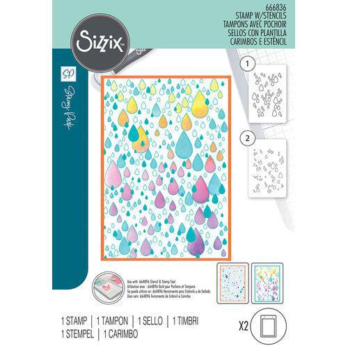 Sizzix - Clear Stamps - Drip, Drip, Drop-ScrapbookPal