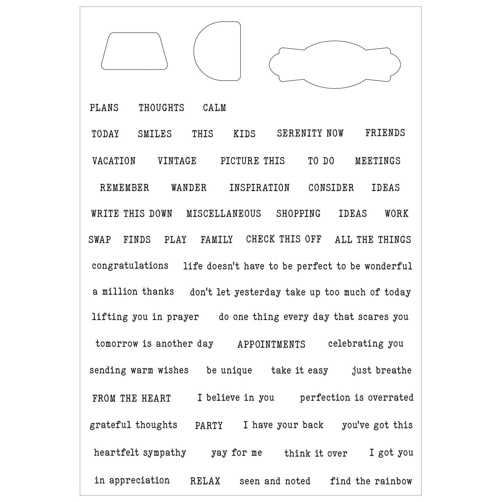 Sizzix - Clear Stamps - Fan Favorites-ScrapbookPal