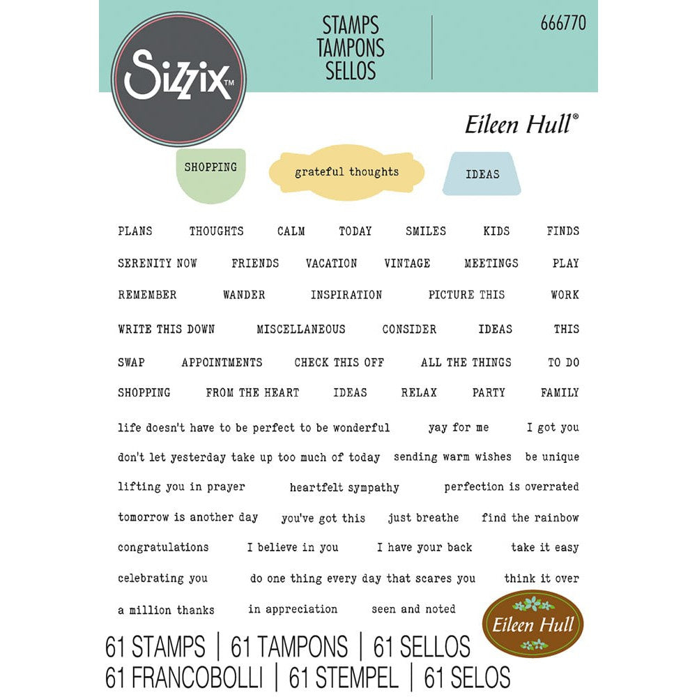 Sizzix - Clear Stamps - Fan Favorites-ScrapbookPal