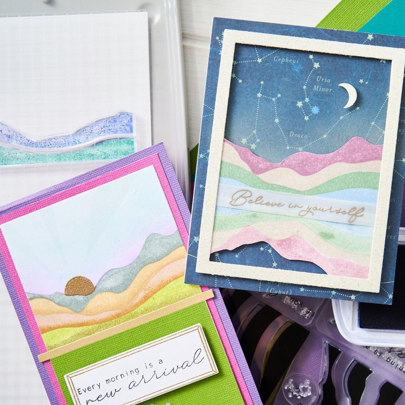 Sizzix - Clear Stamps &amp; Framelits Dies - Creative Coordinations, Mountain High-ScrapbookPal