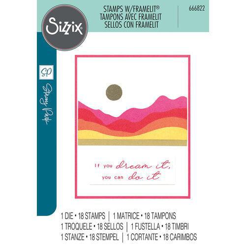 Sizzix - Clear Stamps &amp; Framelits Dies - Creative Coordinations, Mountain High-ScrapbookPal