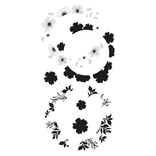 Sizzix - Clear Stamps - Layered Botanic Wreath-ScrapbookPal