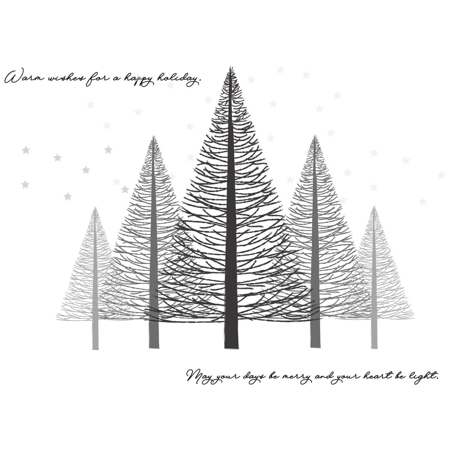 Sizzix - Clear Stamps &amp; Stencils - Cosmopolitan Christmas, Merry and Light-ScrapbookPal