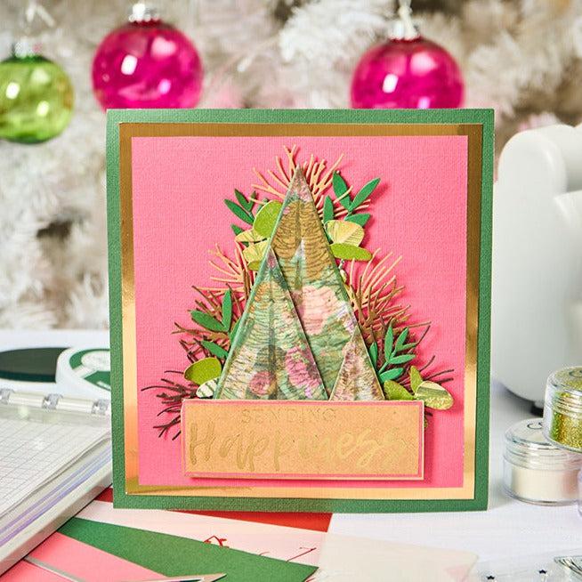 Sizzix - Clear Stamps &amp; Stencils - Cosmopolitan Christmas, Merry and Light-ScrapbookPal