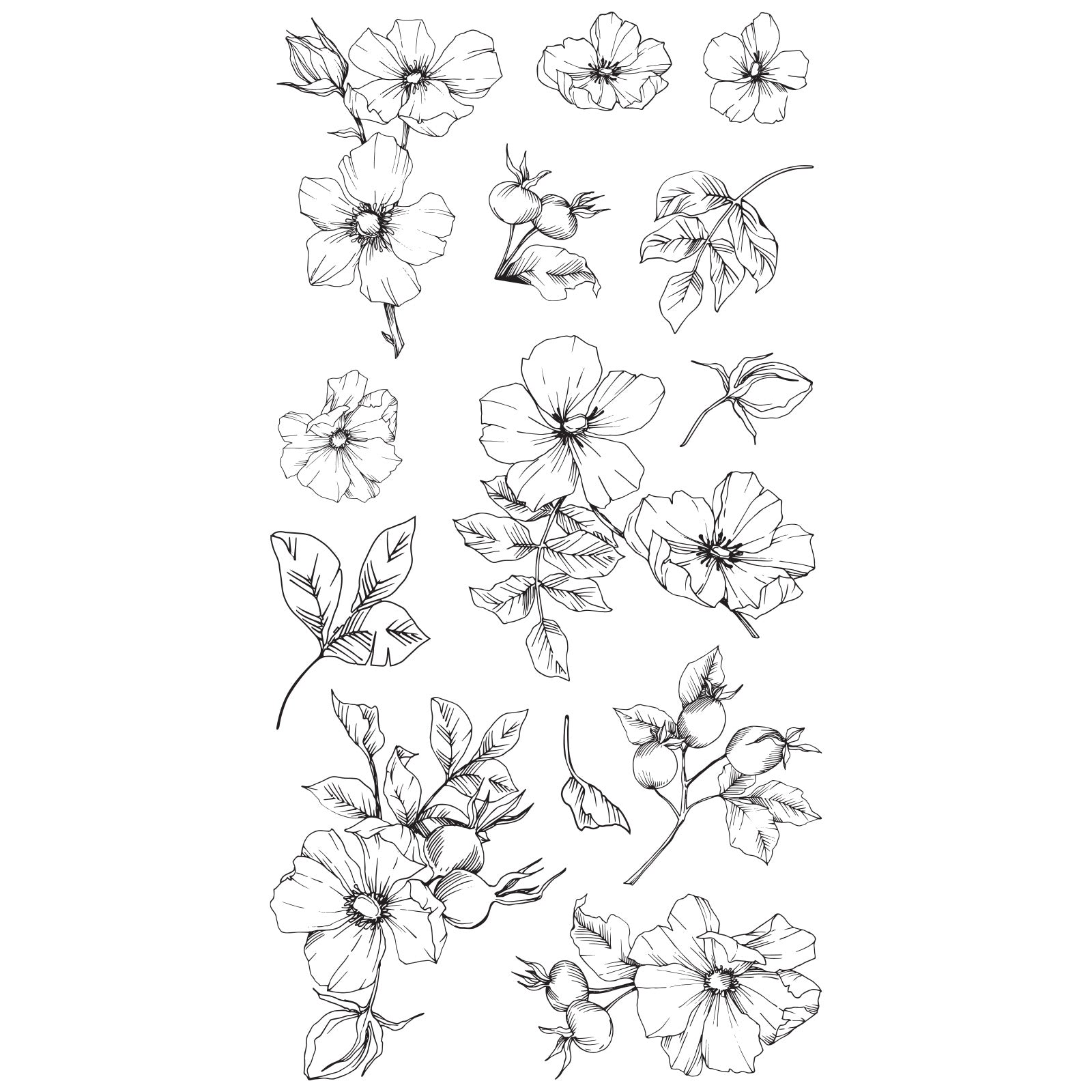 Sizzix - Clear Stamps - Wildflower Botanicals-ScrapbookPal