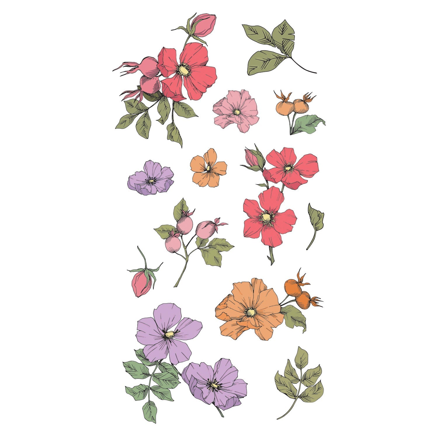 Sizzix - Clear Stamps - Wildflower Botanicals-ScrapbookPal