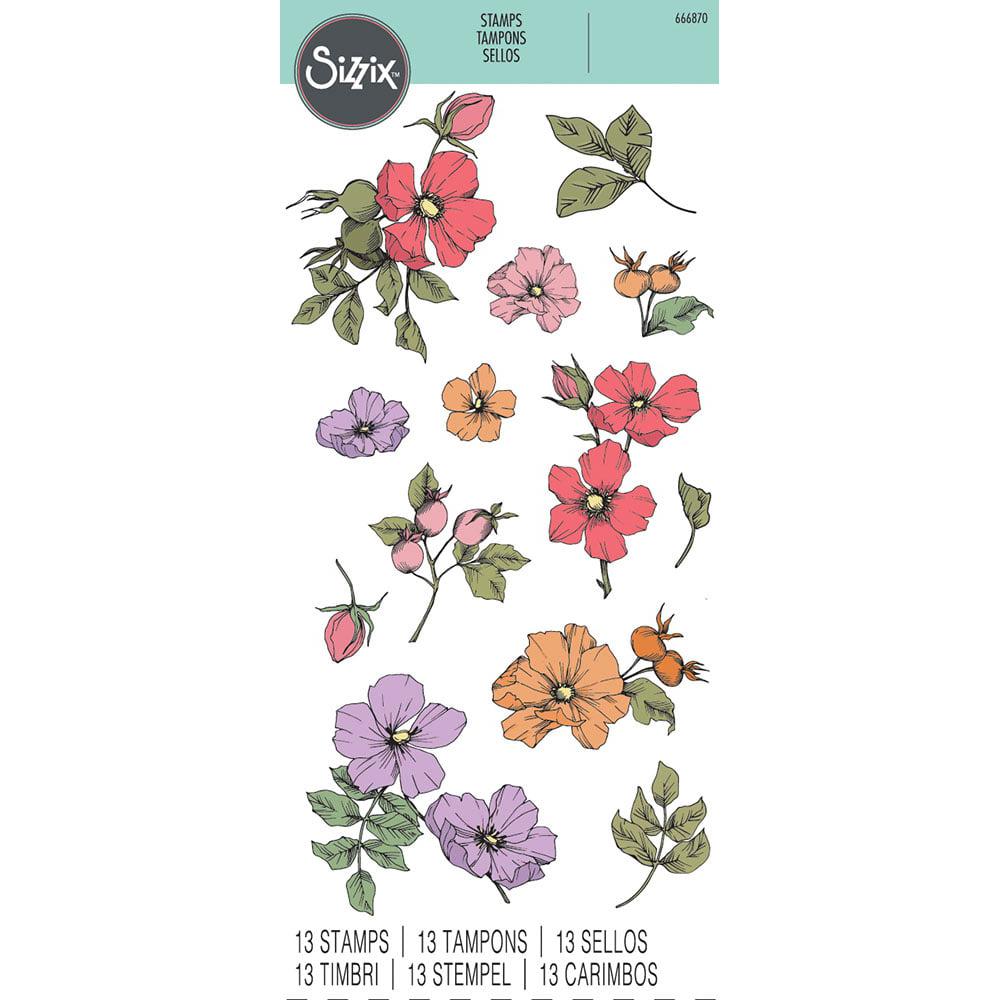 Sizzix - Clear Stamps - Wildflower Botanicals-ScrapbookPal