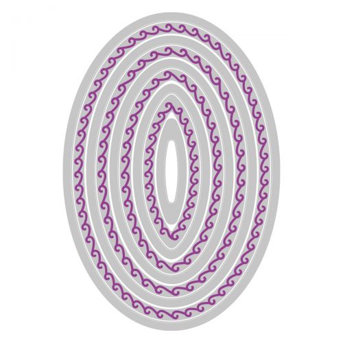 Sizzix - Fanciful Framelits Dies - Clare Classic Ovals-ScrapbookPal