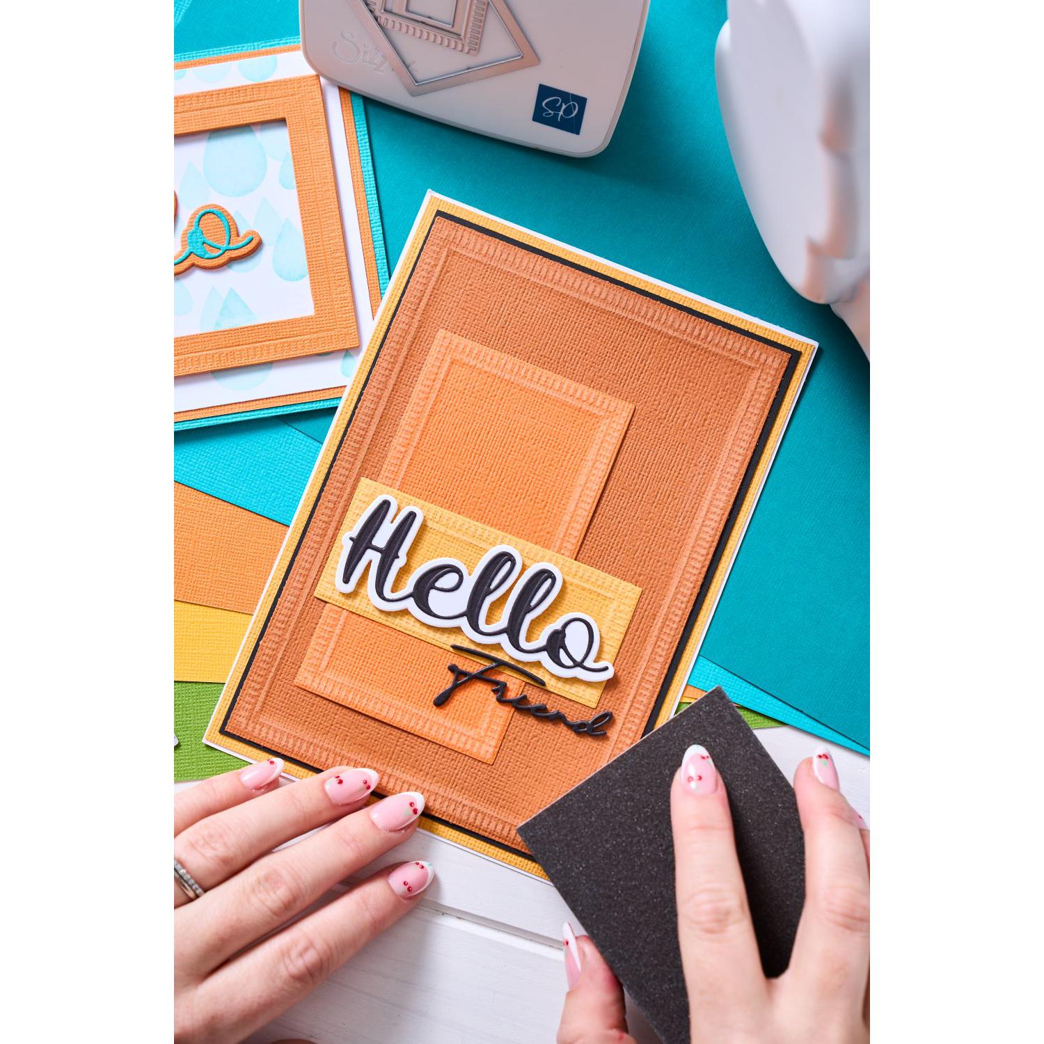 Sizzix - Fanciful Framelits Dies - Fanciful Reversed, Renee Deco Rectangles-ScrapbookPal