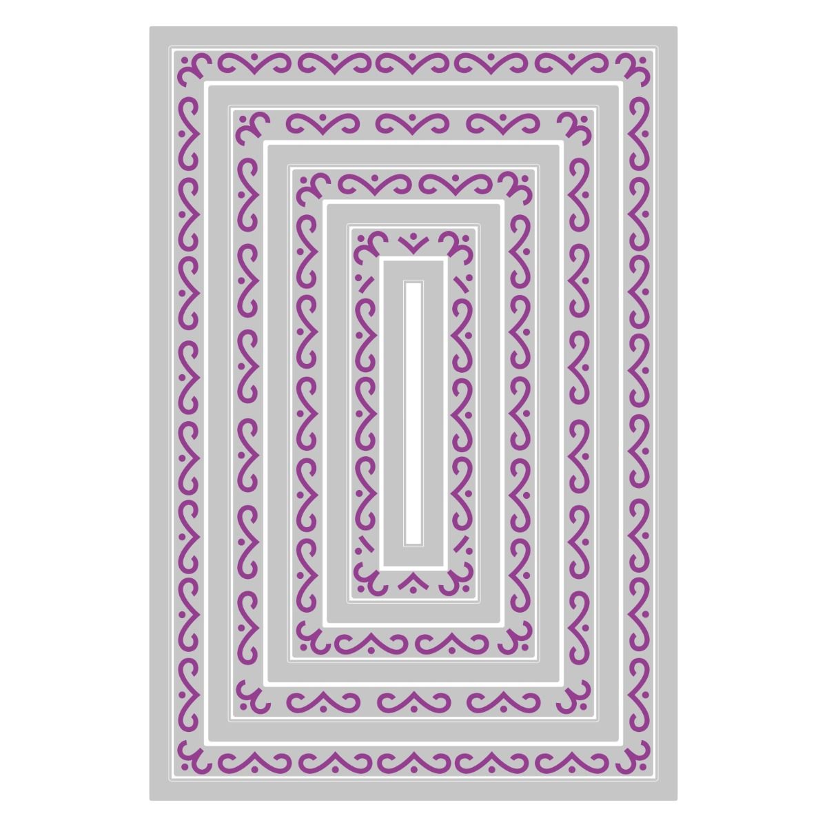 Sizzix - Fanciful Framelits Dies - Renee Deco Rectangles-ScrapbookPal