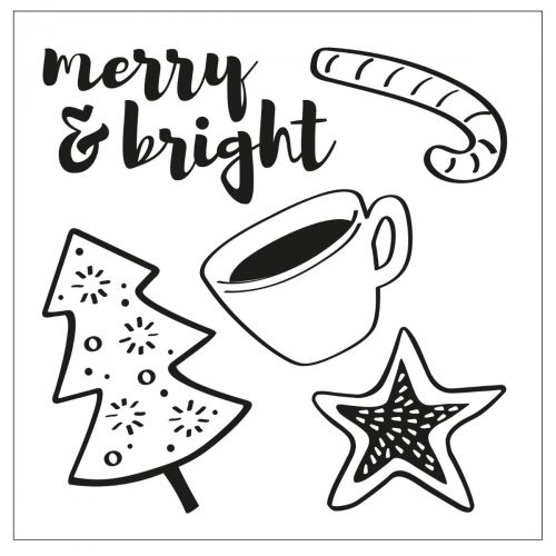 Sizzix - Framelits Dies w/Stamps - Merry Motifs-ScrapbookPal