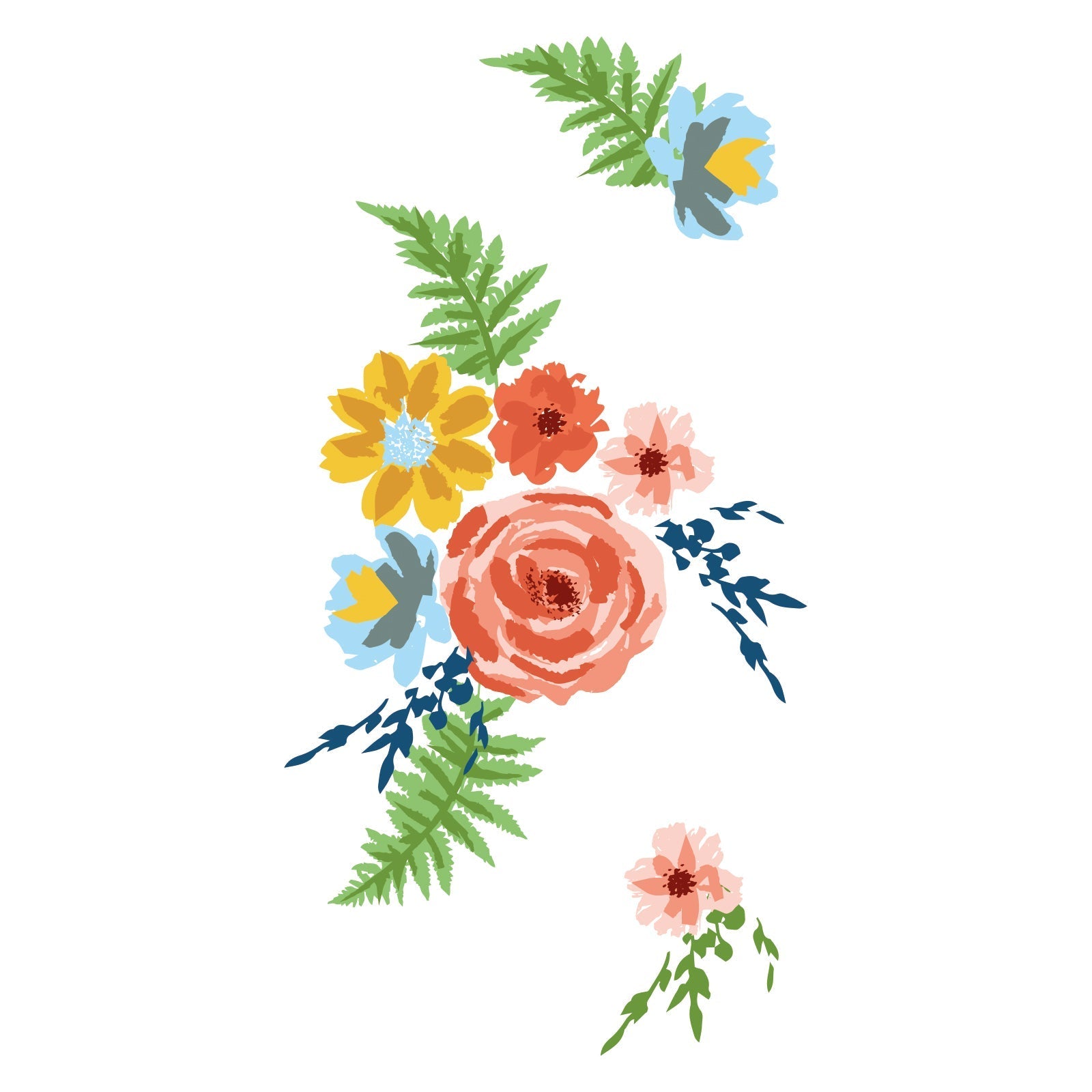 Sizzix - Layered Clear Stamps - Painted Florals-ScrapbookPal
