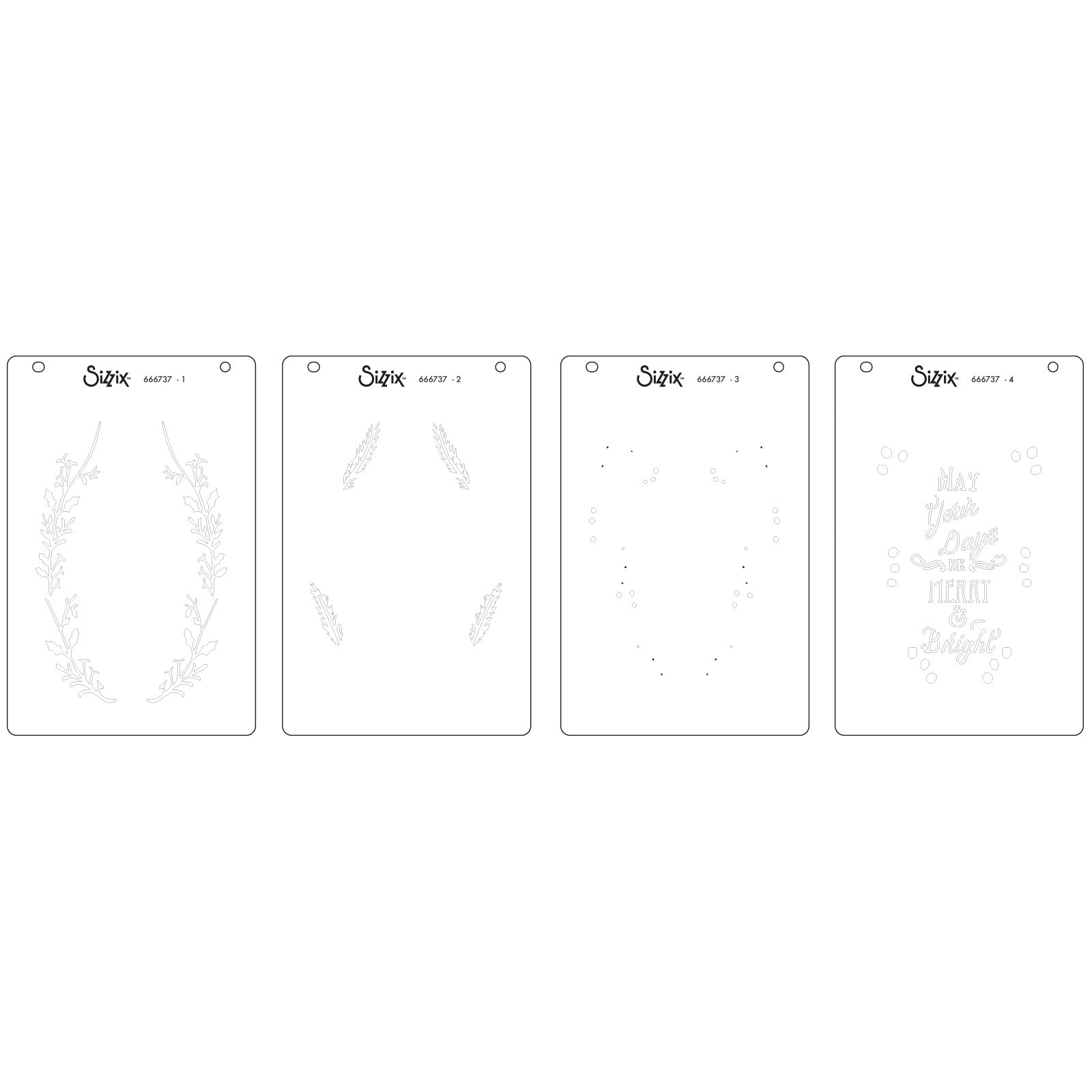 Sizzix - Layered Stencils - Merry &amp; Bright 