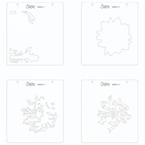 Sizzix - Layered Stencils - Painted Flower-ScrapbookPal
