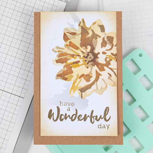 Sizzix - Layered Stencils - Painted Flower-ScrapbookPal