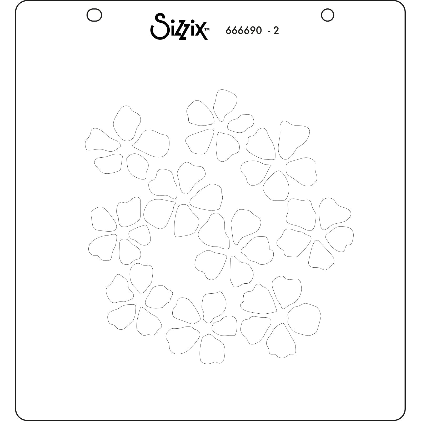 Sizzix - Layered Stencils - Watercolour Flowers &amp; Lattice-ScrapbookPal