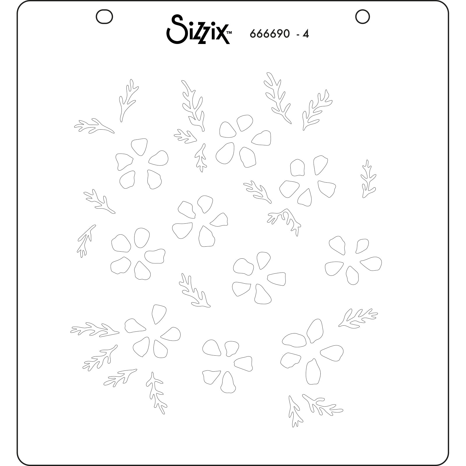 Sizzix - Layered Stencils - Watercolour Flowers &amp; Lattice-ScrapbookPal