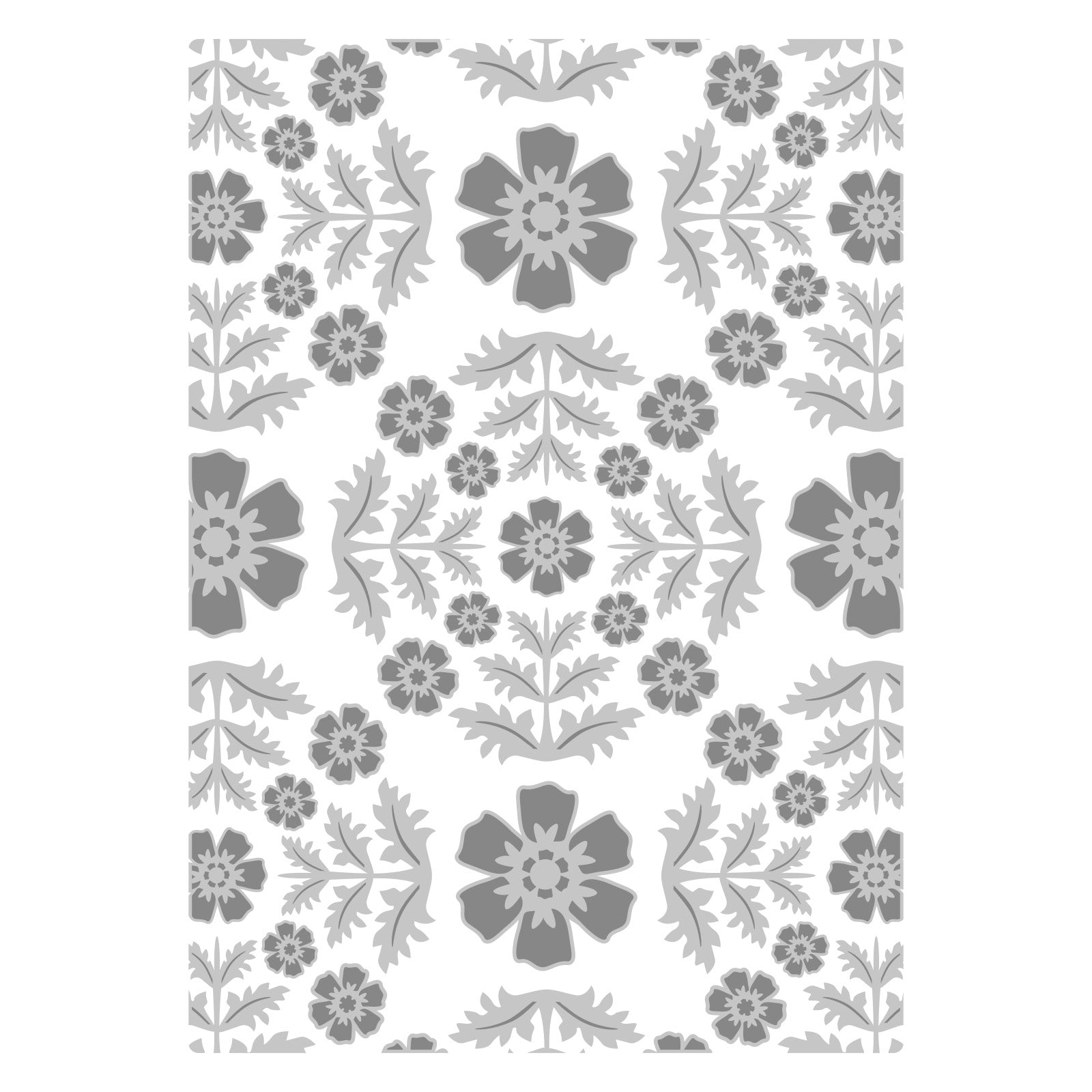 Sizzix - Multi-Level Textured Impressions Embossing Folder - Floral Damask-ScrapbookPal