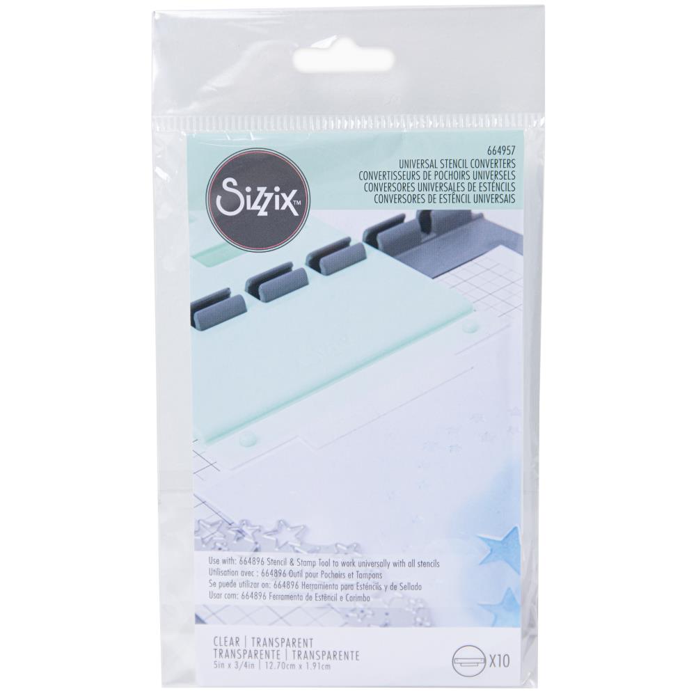 Sizzix - Stencil &amp; Stamp Tool Accessory - Universal Stencil Converters, 10 pack-ScrapbookPal