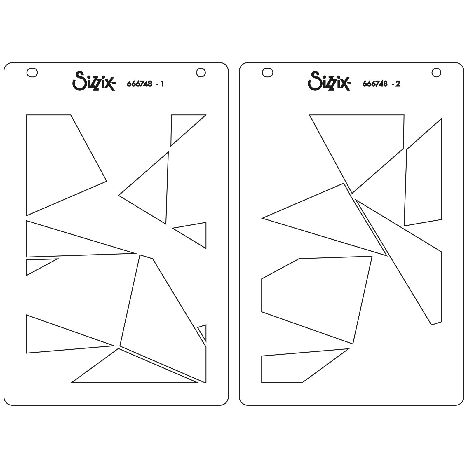 Sizzix - Stencils - Cosmopolitan, Down the Line 