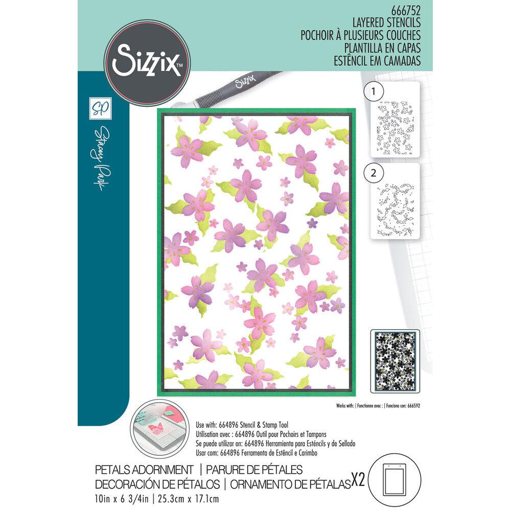 Sizzix - Stencils - Cosmopolitan, Petals Adornment-ScrapbookPal