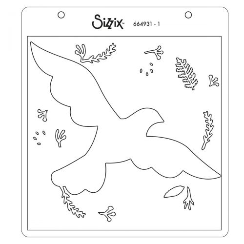 Sizzix - Stencils - Layered Dove-ScrapbookPal
