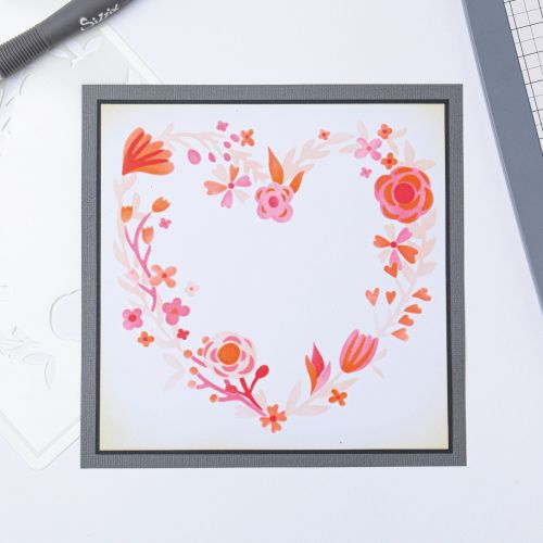 Sizzix - Stencils - Layered Heart Wreath-ScrapbookPal
