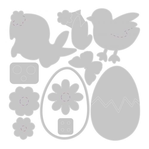 Sizzix - Thinlits Dies - Basic Easter Shapes-ScrapbookPal