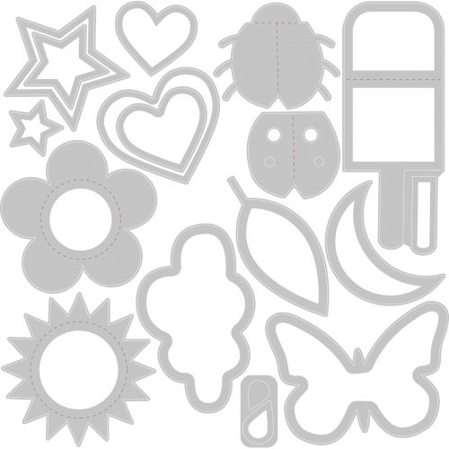 Sizzix - Thinlits Dies - Basic Shapes-ScrapbookPal