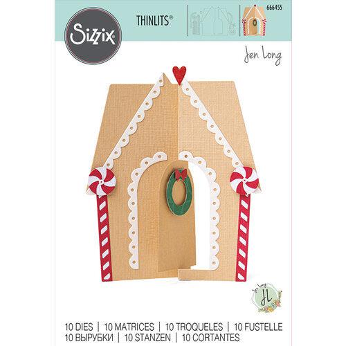 Sizzix - Thinlits Dies - Card, Gingerbread House-ScrapbookPal