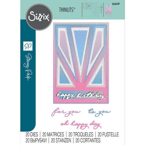 Sizzix - Thinlits Dies - Cosmopolitan, Refined Rays-ScrapbookPal