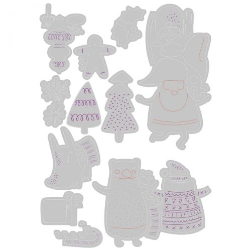 Sizzix - Thinlits Dies - Doodle Christmas-ScrapbookPal