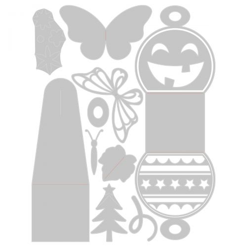 Sizzix - Thinlits Dies - Holiday Gift Box-ScrapbookPal