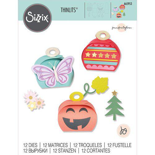 Sizzix - Thinlits Dies - Holiday Gift Box-ScrapbookPal