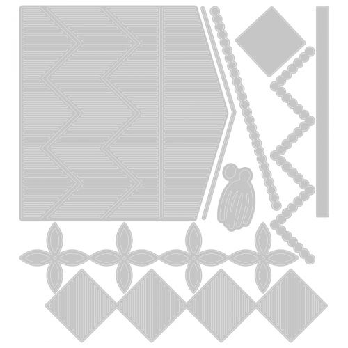 Sizzix - Thinlits Dies - Macramé Card Front-ScrapbookPal