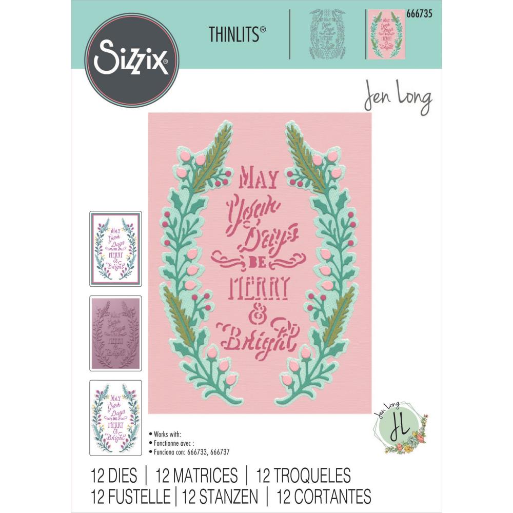 Sizzix - Thinlits Dies - Merry &amp; Bright 