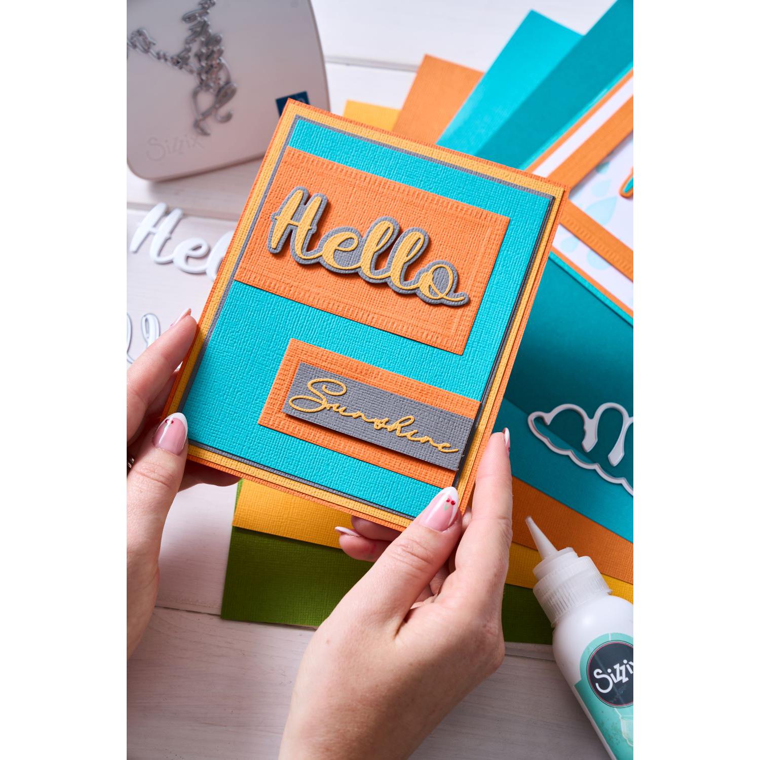 Sizzix - Thinlits Dies - Take Twos, Hello Sentiment-ScrapbookPal
