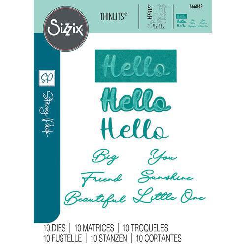 Sizzix - Thinlits Dies - Take Twos, Hello Sentiment-ScrapbookPal