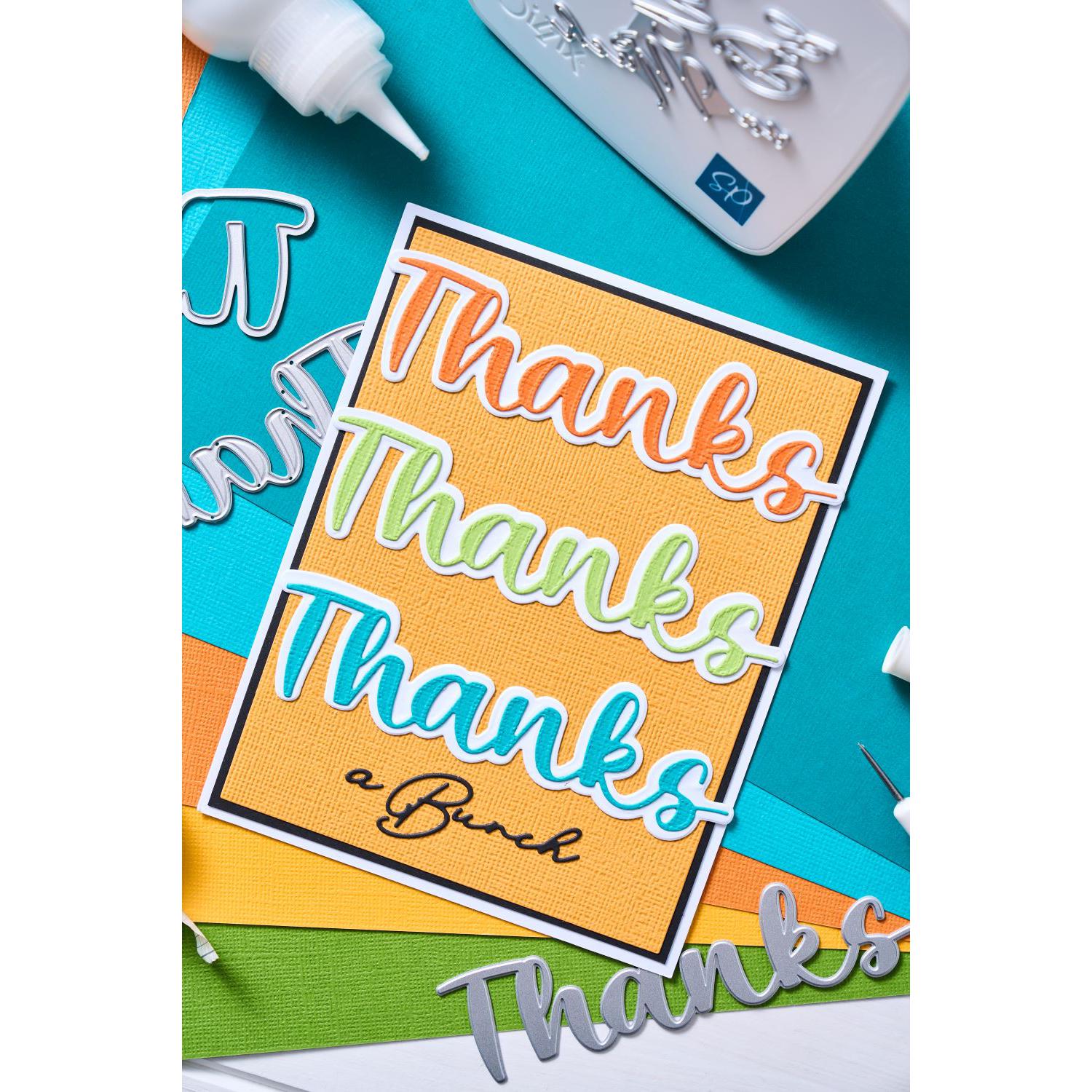 Sizzix - Thinlits Dies - Take Twos, Thanks Sentiment-ScrapbookPal