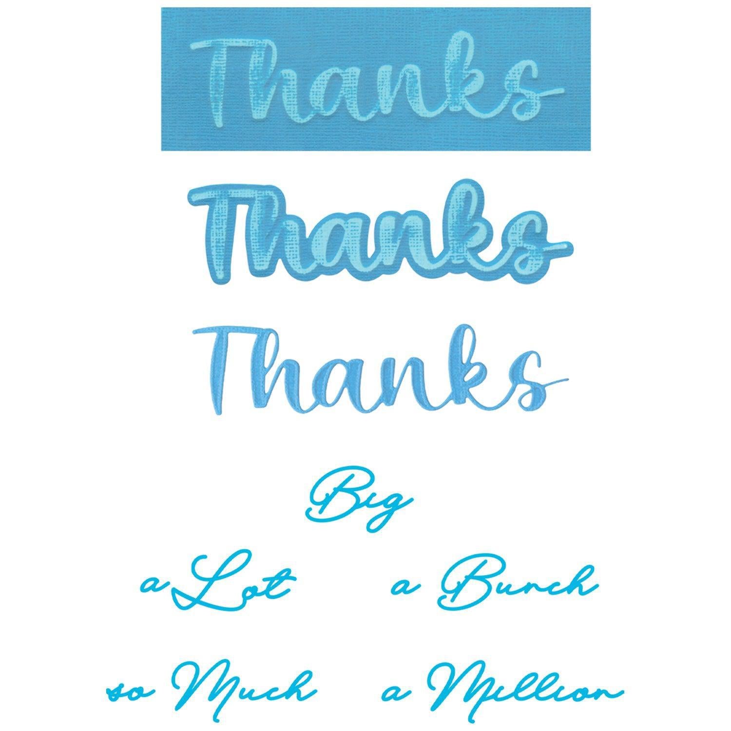 Sizzix - Thinlits Dies - Take Twos, Thanks Sentiment-ScrapbookPal