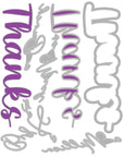 Sizzix - Thinlits Dies - Take Twos, Thanks Sentiment-ScrapbookPal