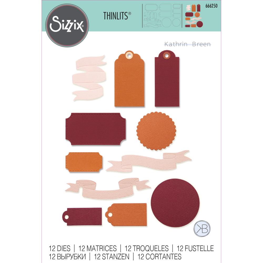Sizzix - Thinlits Dies - Vintage Tags &amp; Banners-ScrapbookPal