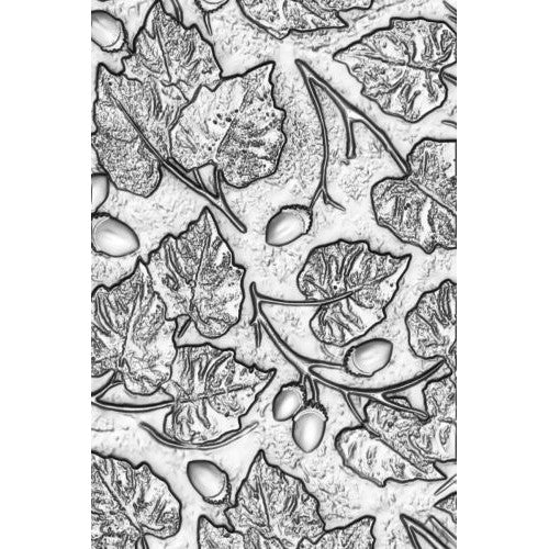 Sizzix - Tim Holtz - 3-D Texture Fades Embossing Folder - Acorns-ScrapbookPal