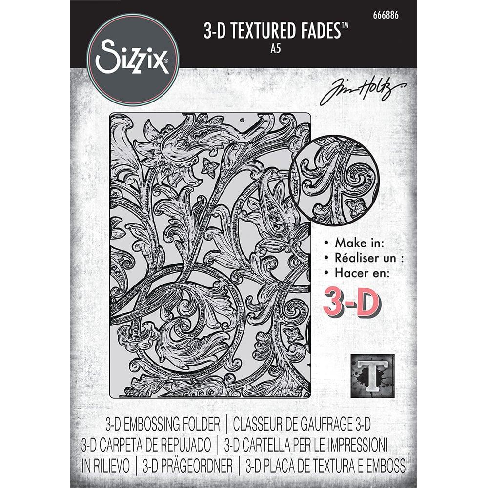 Sizzix - Tim Holtz - 3-D Texture Fades Embossing Folder - Entangled Large-ScrapbookPal