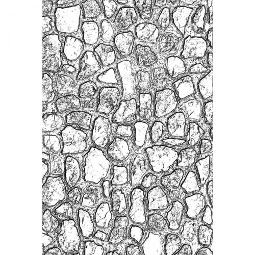 Sizzix - Tim Holtz - 3-D Texture Fades Embossing Folder - Mini Cobblestone-ScrapbookPal