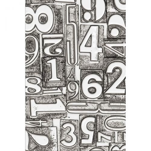Sizzix - Tim Holtz - 3-D Texture Fades Embossing Folder - Numbered-ScrapbookPal