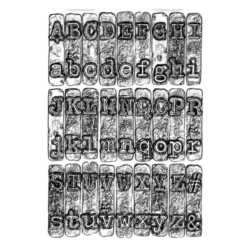 Sizzix - Tim Holtz - 3-D Texture Fades Embossing Folder - Typewriter-ScrapbookPal