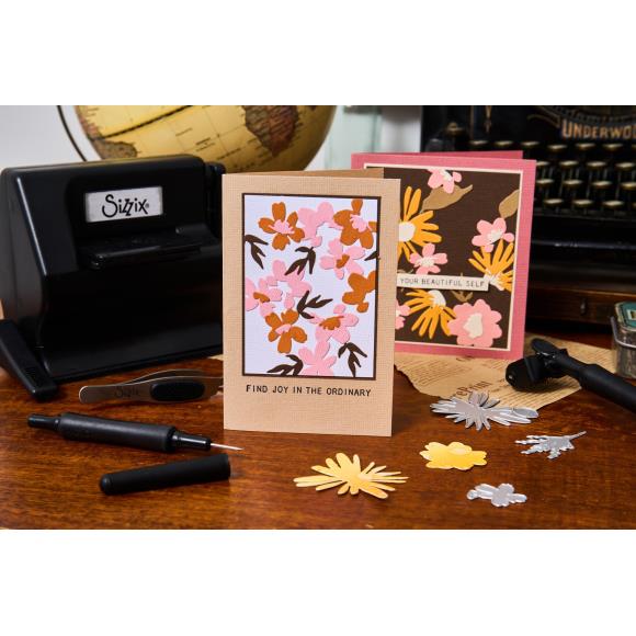 Sizzix - Tim Holtz - Embossing Folder - Vault Side-Order Floristry-ScrapbookPal