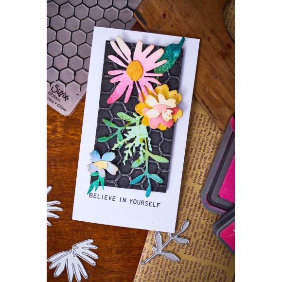 Sizzix - Tim Holtz - Embossing Folder - Vault Side-Order Floristry-ScrapbookPal