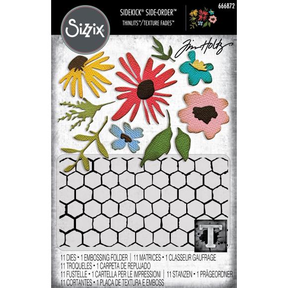 Sizzix - Tim Holtz - Embossing Folder - Vault Side-Order Floristry-ScrapbookPal
